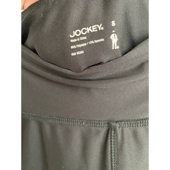 Jockey Black High Rise Workout Crop Leggings Small - Picture 3 of 9